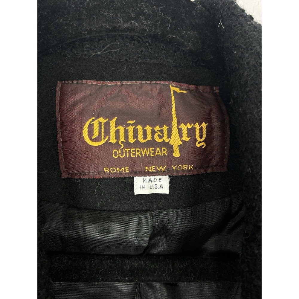 Vintage Chivalry Wool Jacket Made in USA Gold Crest Buttons Equestrian Style XS - Picture 5 of 14